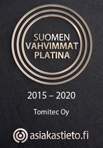 Suomen vahvimmat Platina 2015–2020 Tomitec Oy